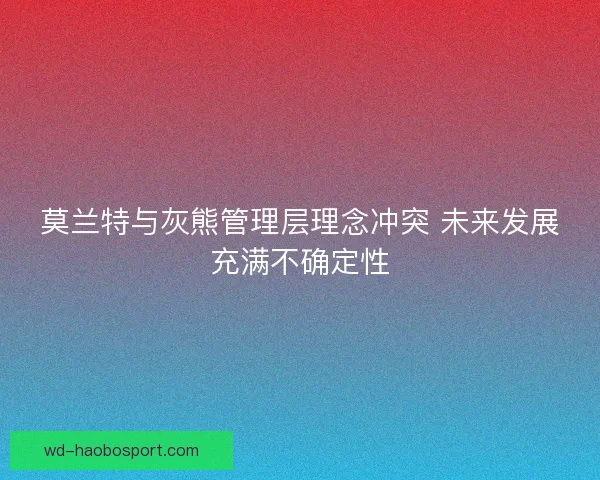 莫兰特与灰熊管理层理念冲突 未来发展充满不确定性